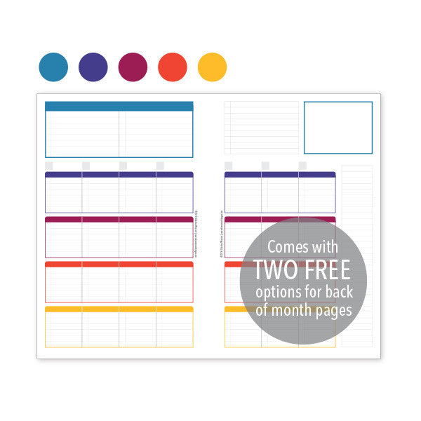 PlanThis Week-on-2-Pages Planner Pages - Jewels (Half-Letter)