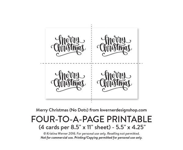 DIY Foil - Merry Christmas A2 Card (Regular No Dots Version)