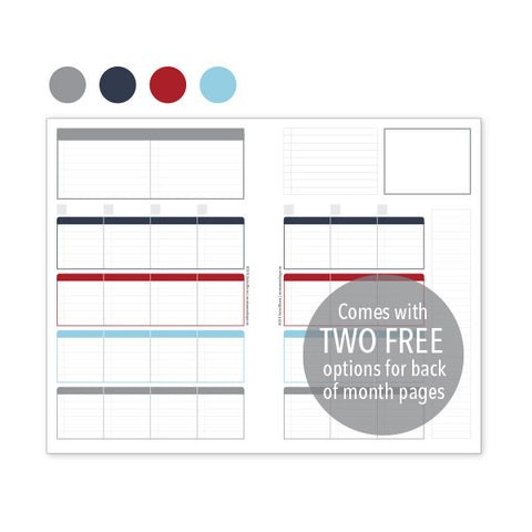 PlanThis Week-on-2-Pages Planner Pages - Nautical (Half-Letter)